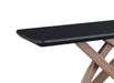 Black Glass Top Sofa Table w/ Crisscross Base EMILY-ST