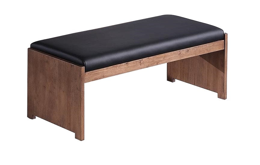 Upholstered Bench w/ Solid Wood Frame EMMA-BCH-BLK