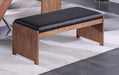 Upholstered Bench w/ Solid Wood Frame EMMA-BCH-BLK