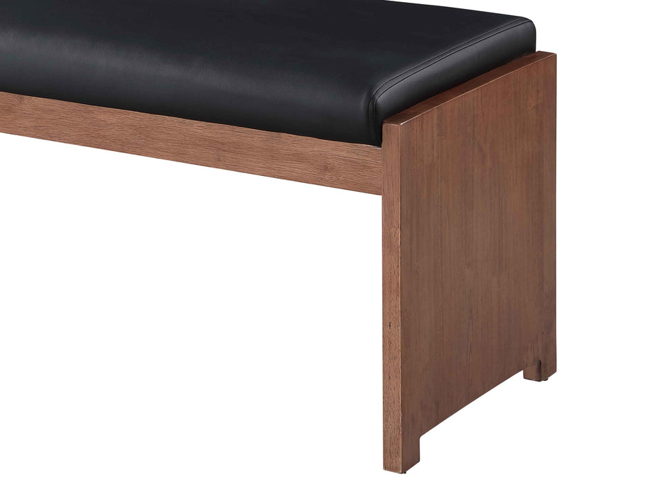 Upholstered Bench w/ Solid Wood Frame EMMA-BCH-BLK