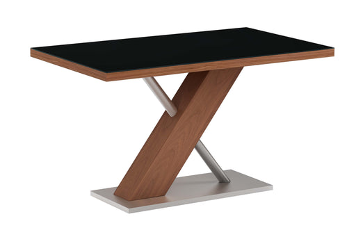 Modern Wooden Black Glass Top Dining Table EMMA-DT