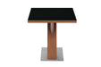 Modern Wooden Black Glass Top Dining Table EMMA-DT