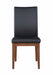 Curved Back Side Chair w/ Solid Wood Frame - 2 per box EMMA-SC-BLK