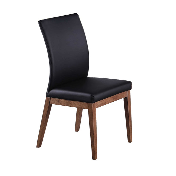 Curved Back Side Chair w/ Solid Wood Frame - 2 per box EMMA-SC-BLK