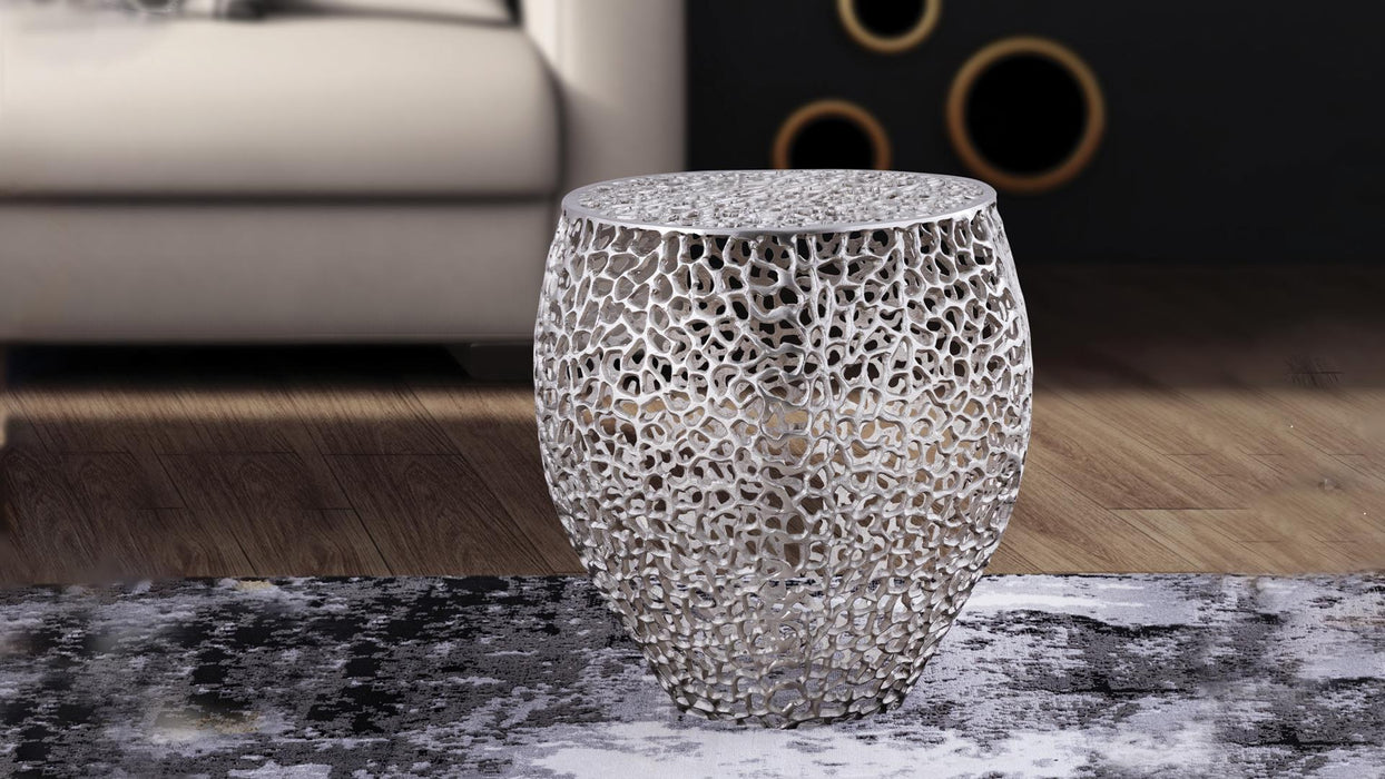 ET3403 End Table – ET3403-18 Side Table Silver by Galaxy Home Furnishings