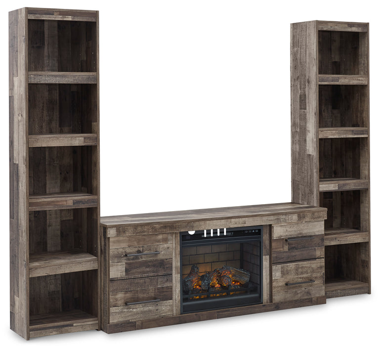 Derekson 3-Piece Entertainment Center with Electric Fireplace