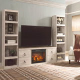 Mueble de entretenimiento Willowton de 3 piezas con chimenea eléctrica