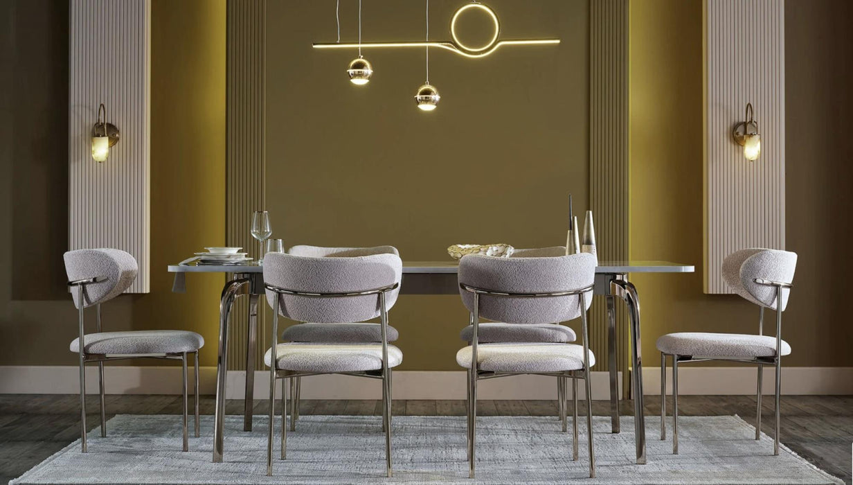 Estella 6364 Dining Chair (Set of 2) Mondero Krem / Light Gold