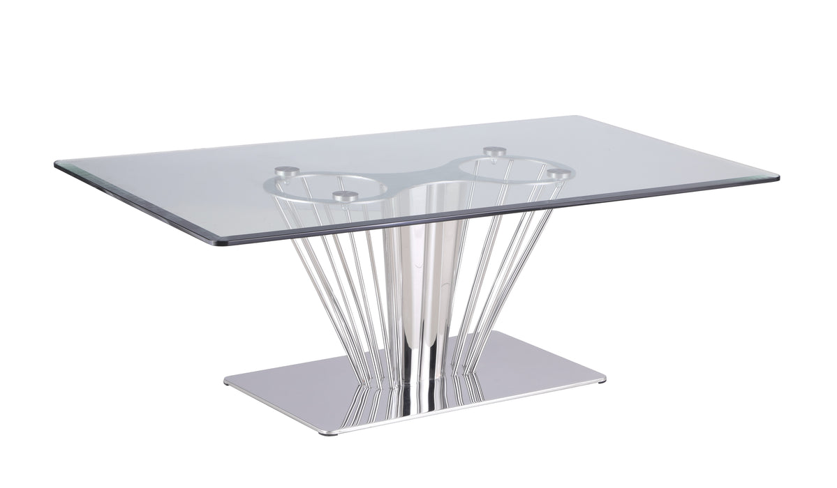 Contemporary Rectangular Glass Lamp Table FERNANDA-CT