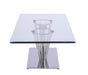 Contemporary Rectangular Glass Lamp Table FERNANDA-CT