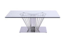 Contemporary Rectangular Glass Lamp Table FERNANDA-CT
