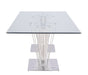 Contemporary Rectangular Glass Dining Table FERNANDA-DT-RCT