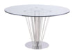 Contemporary Round Glass Dining Table FERNANDA-DT-RND