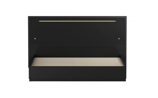 Modern Gloss Black King Bed w/ LED Lighting FLORENCE-KG-BED