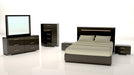 Modern Gloss Black King Bed w/ LED Lighting FLORENCE-KG-BED