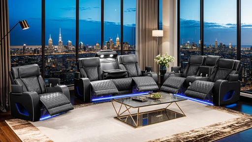 Fortuner Living Room Set – Fortuner 2 Pc Black by Galaxy Home Furnishings