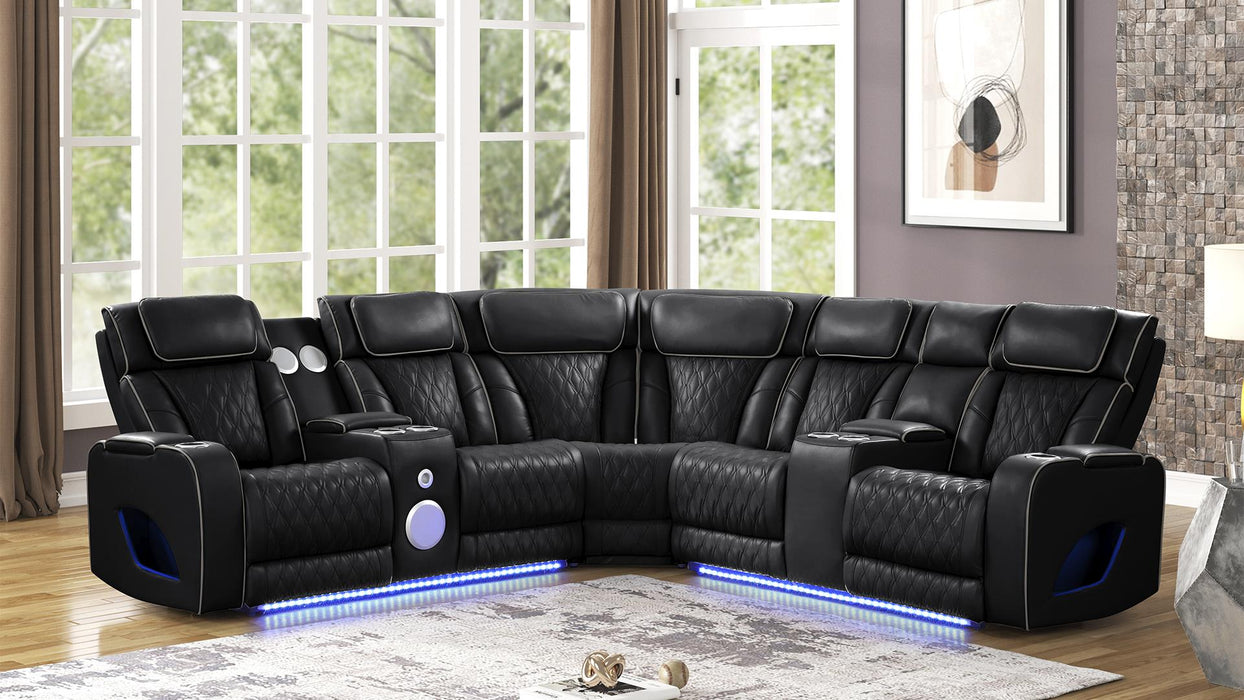Fortuner Sectional – Fortuner Sectional Black by Galaxy Home Furnishings