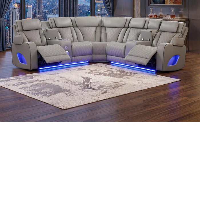 Fortuner Sectional – Fortuner Sectional Gray by Galaxy Home Furnishings