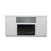 Timeless White Electric Fireplace with Color LED Panel and Remote