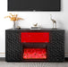 Timeless Black Electric Fireplace with Color LED Panel and Remote
