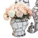 Regal White and Silver 2 Ginger Jar with Removable Lid