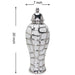 Regal White and Silver 2 Ginger Jar with Removable Lid