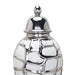 Regal White and Silver 2 Ginger Jar with Removable Lid