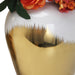 Regal White Gilded 24.5 Ginger Jar with Removable Lid