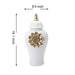 Regal White 18.5 Ginger Jar with Gilded Flower