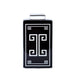 Beloved Rectangular Ceramic Decorative Jar with Black and White Geometric Design