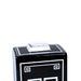 Beloved Rectangular Ceramic Decorative Jar with Black and White Geometric Design