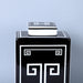 Beloved Rectangular Ceramic Decorative Jar with Black and White Geometric Design