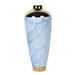 Beloved Elegant Celadon Marble Ceramic Vase with Gold Accents