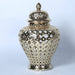 Beloved Gold Ceramic Ginger Jar with Decorative Design