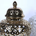 Beloved Gold Ceramic Ginger Jar with Decorative Design