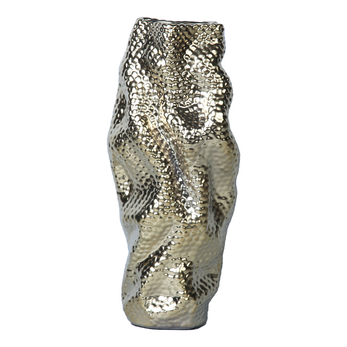 Beloved Modern and Elegant Ceramic Vase with Gold Texture