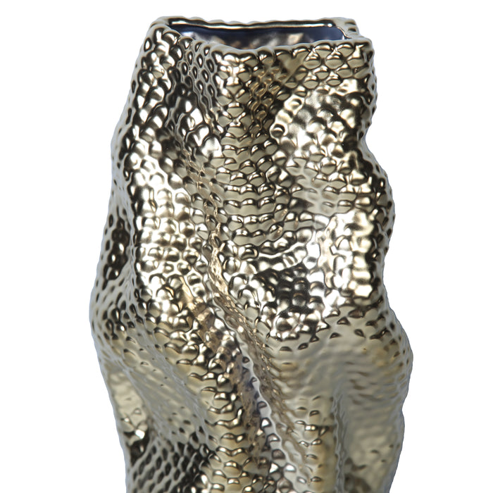 Beloved Modern and Elegant Ceramic Vase with Gold Texture