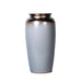 Beloved Smoke Ceramic Vase with Gold Accent