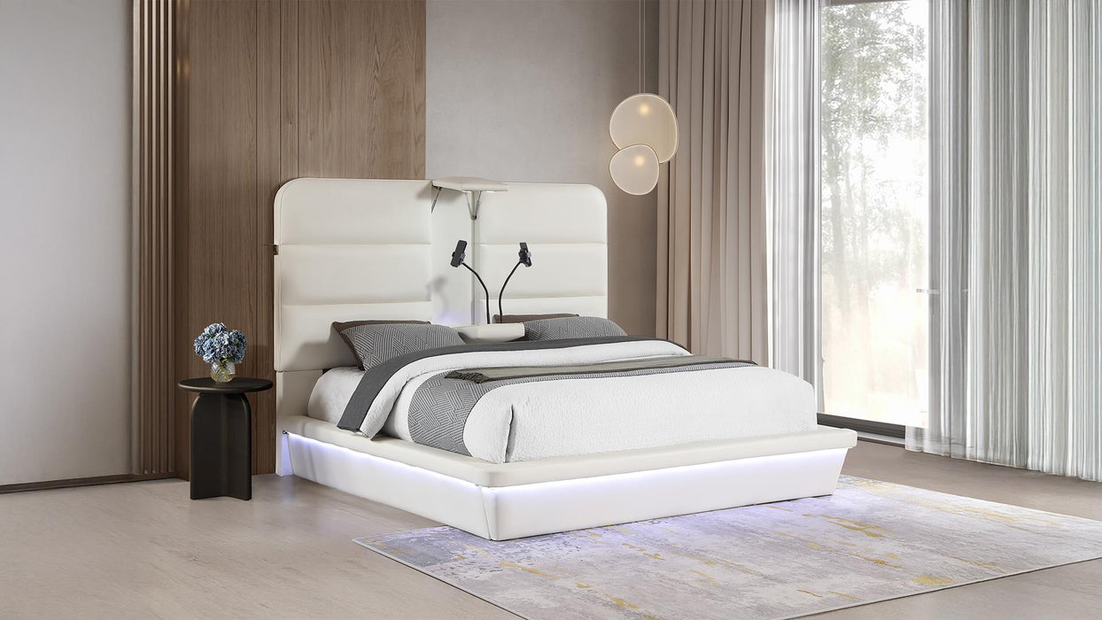 Futura Bed – Futura King Bed White by Galaxy Home Furnishings