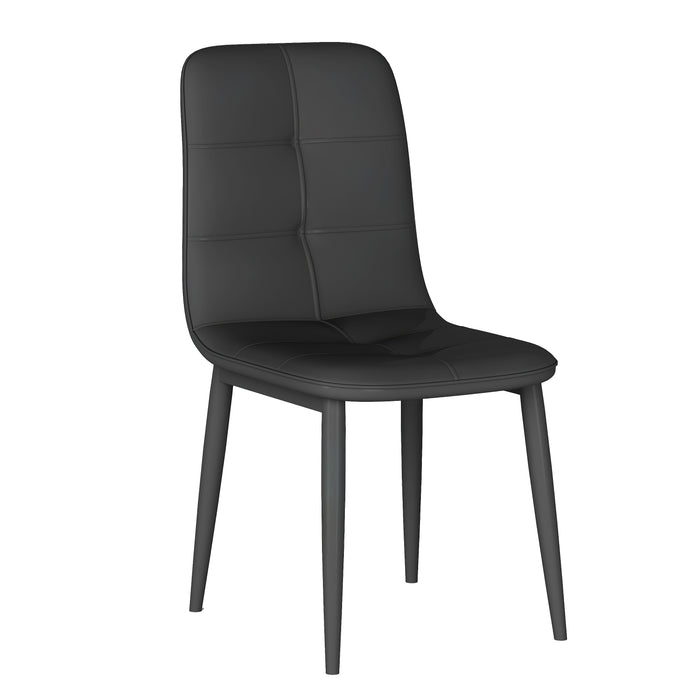 Tufted Back Side Chair w/ Steel Legs - 4 Per Box