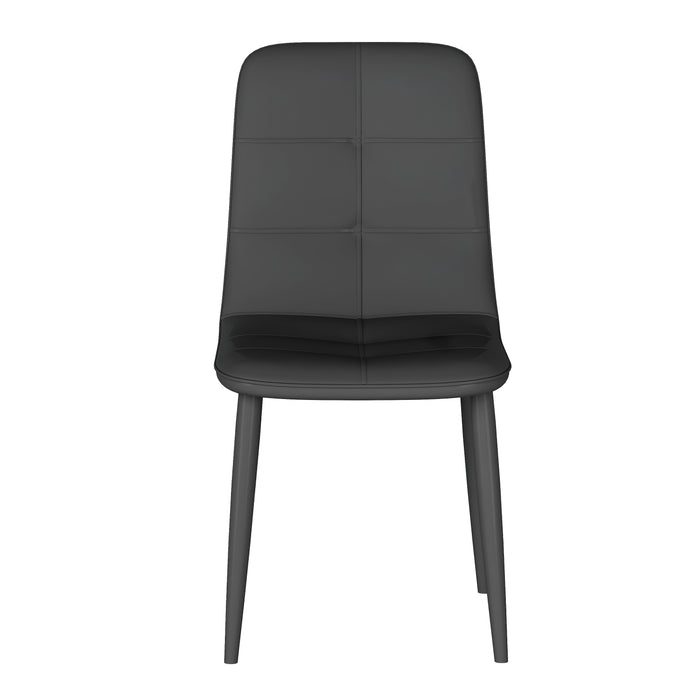 Tufted Back Side Chair w/ Steel Legs - 4 Per Box