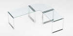 Contemporary Corner Desk w/ Glass Top 6931-DSK-CRN