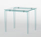 Contemporary All-Glass Square Lamp Table VERA-LT