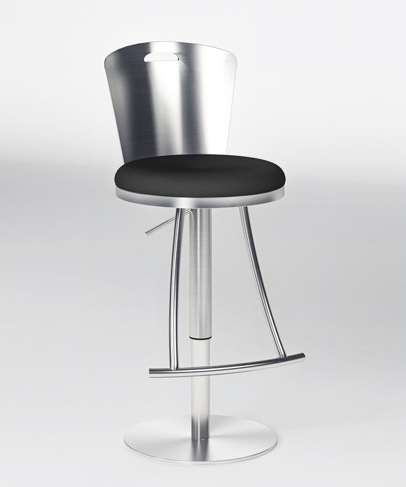 Contemporary Metal-Back Adjustable Height Stool 0406-AS