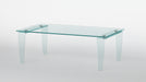 Contemporary All-Glass Rectangular Cocktail Table VERA-CT