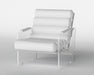 Contemporary Acrylic Frame Accent Chair 2060-ACC-WHT