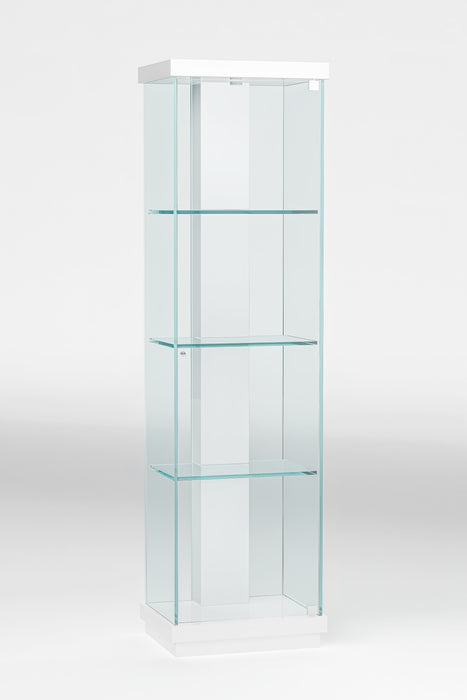 Modern Glass Curio w/ LED Light & 3 Glass Shelves 6633-CUR