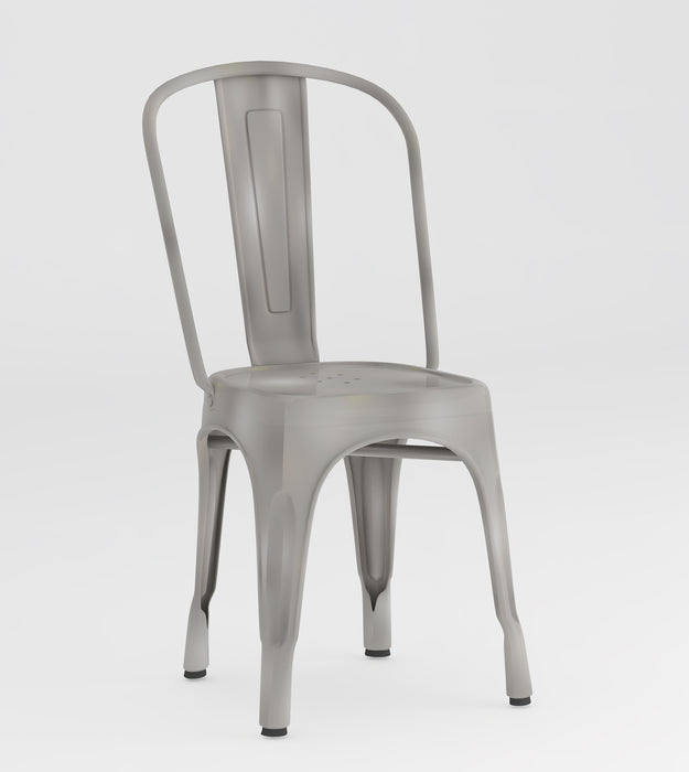 Galvanized Steel Side Chair - 4 per box 8022-SC-GUN