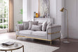 Glory Furniture Eaton Sofa - Shiny Silver