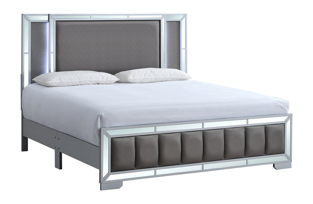 Glory Furniture Murry Bed - Silver